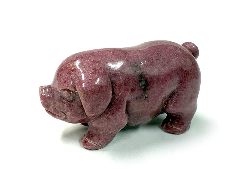 玫瑰石動物擺件(大)-豬